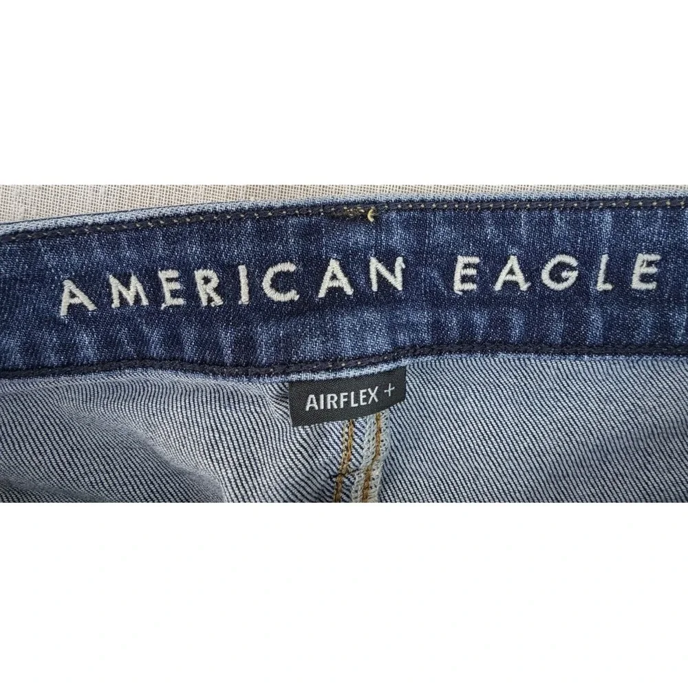 American Eagle Men's Airflex+ Athletic Skinny Jeans Size 30x32 Whiskering Fade